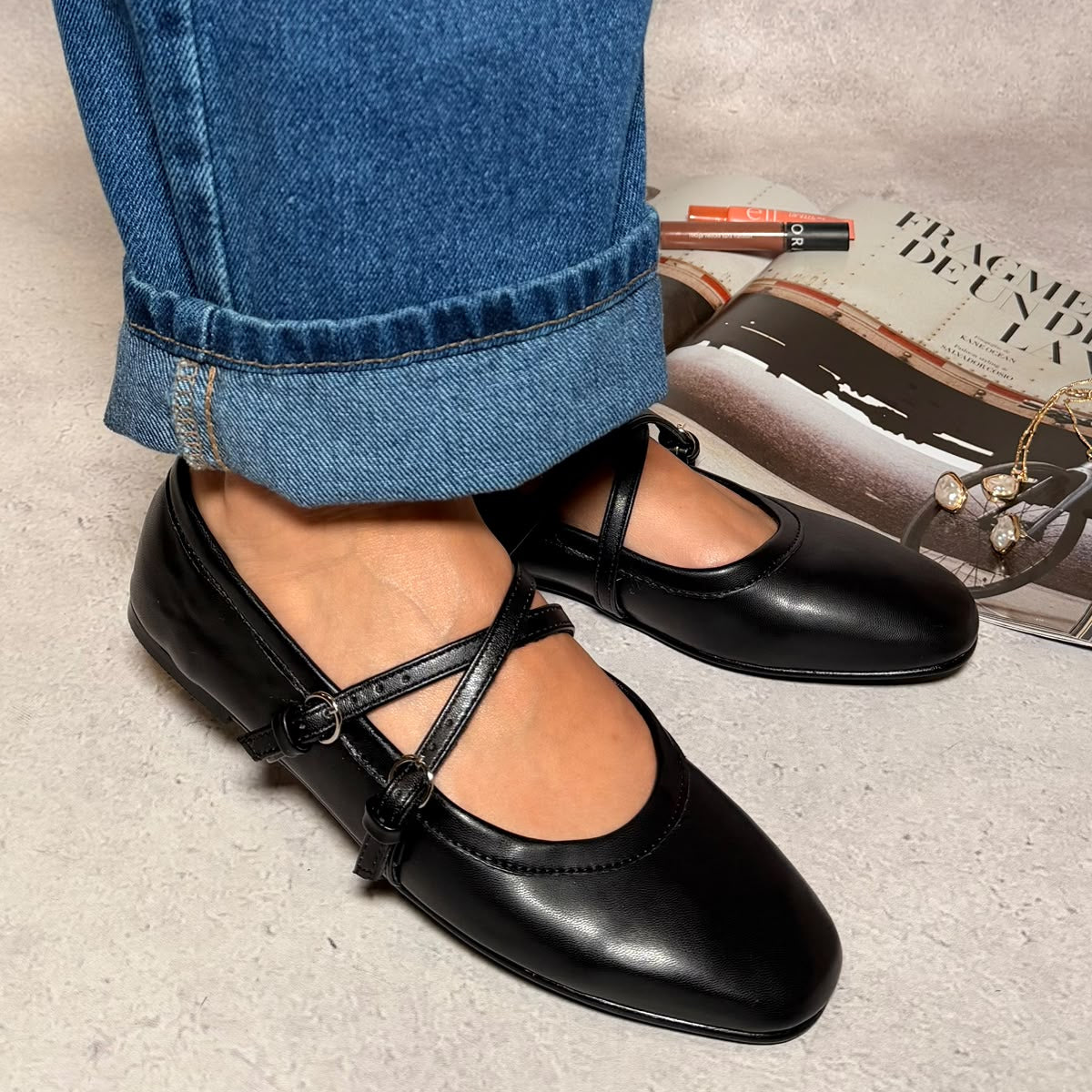 Flat con doble strap ajustable 9600