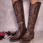 Bota vaquera alta , piel 96535