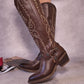 Bota vaquera alta , piel 96535
