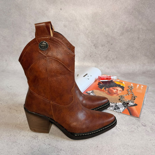 Botín vaquero alto 7 cm D1093