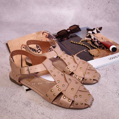Flat nude con estoperoles oro 509