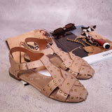 Flat nude con estoperoles oro 509