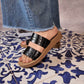 Sandalia tiras print cocodrilo 0180